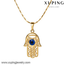 32797 Xuping Kupfer Schmuck 18 Karat Gold Hamsa Design Charm Anhänger